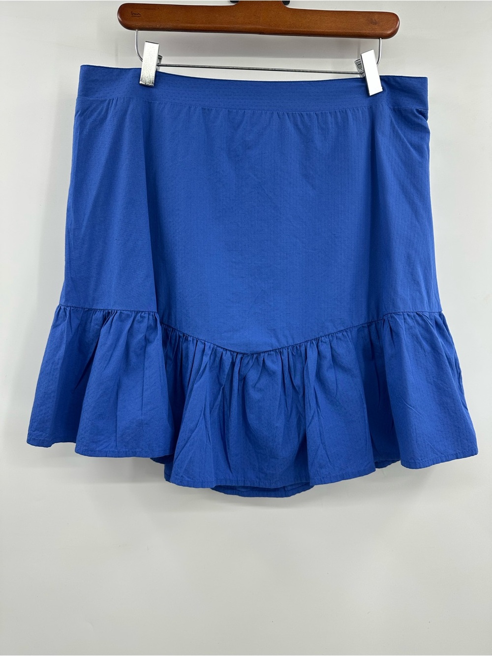 Anthro Maeve Cobalt Blue Tiered Ruffle Skirt